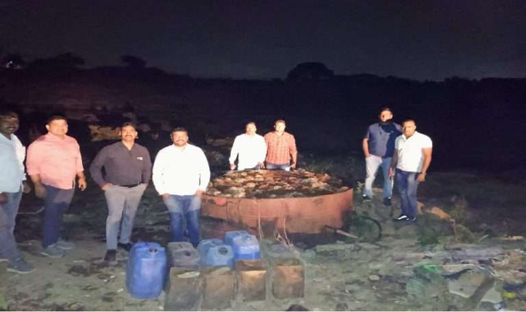 कोलवडी – साष्टे परिसरातील २ अवैध दारू भट्ट्या उध्वस्त