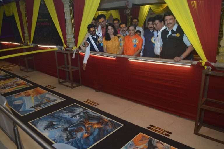 ‘हर हर महादेव’ रंगावली प्रदर्शनातून अवतरले महादेव चरित्र 