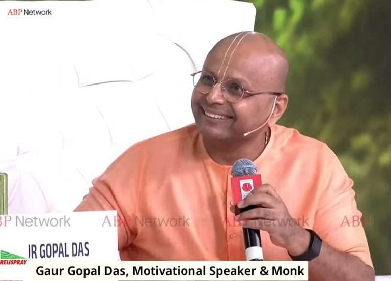 “आज, कॉर्पोरेट व्यावसायिक तणावग्रस्त आणि नैराश्यात आहेत, तरीही चांगले कपडे घातलेले आहेत”-गौर गोपाल दास