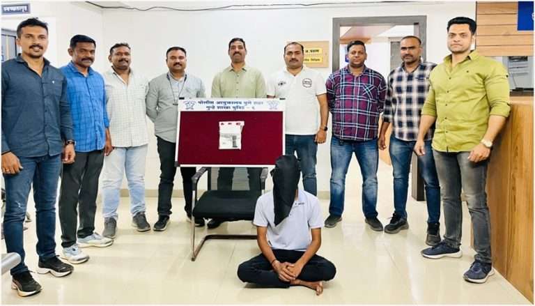मोक्कामधील जामिनावर असलेल्या सराईत आरोपीकडून एक देशी बनावटीचे अग्निशस्त्र व एक जिवंत काडतूस जप्त