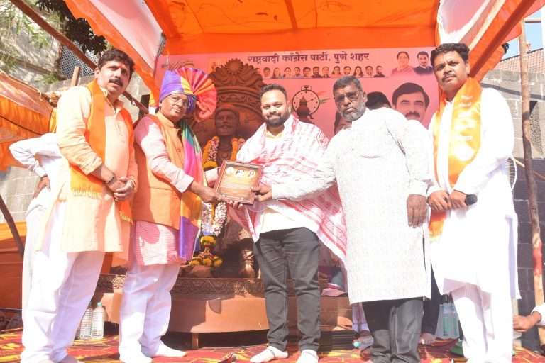 शिवजन्मोत्सव स्वराज्यरथांचे पुणे शहर राष्ट्रवादी काँग्रेस पार्टीकडून स्वागत
