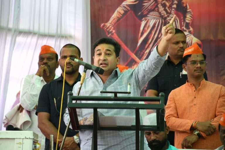 शिवरायांच्या सैन्यात मुसलमान नव्हतेच:नीतेश राणे यांचे वादग्रस्त वक्तव्य, म्हणाले – औरंग्याची निशाणी नष्ट केली, आता कबरही उखडून काढू