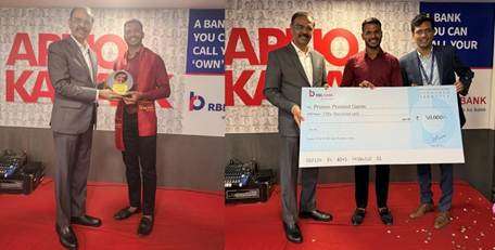 भारताचा सर्वात वेगवान १०० मीटर धावपटू प्रणव गुरव याचा आरबीएल बँकेने केला सत्कार