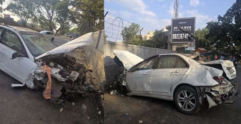 पुण्यातील नवले ब्रीज जवळ पुन्हा ‘हिट अँड रन’:भरधाव मर्सिडीजच्या धडकेत दुचाकीस्वार तरुणाचा दुर्देवी मृत्यु