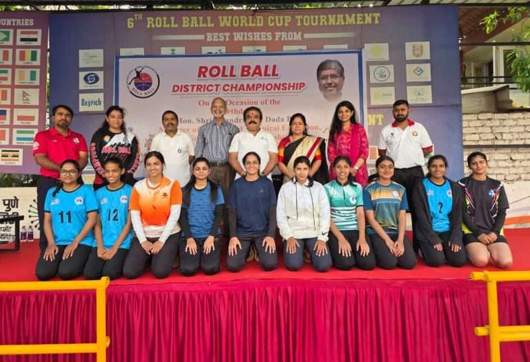 “ना. चंद्रकांतदादा पाटील यांच्या वाढदिवसानिमित्त क्रीडा साहित्य वाटप व जिल्हास्तरीय रोलबॉल स्पर्धा संपन्न”
