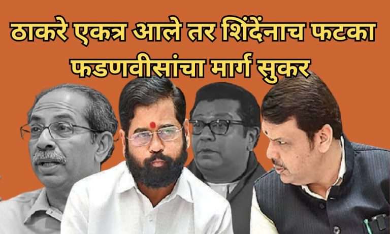 राज-उद्धव मनोमिलनामागे फडणवीस यांचाच हात,ठाकरे एकत्र आले तर शिंदेंनाच मोठा फटका