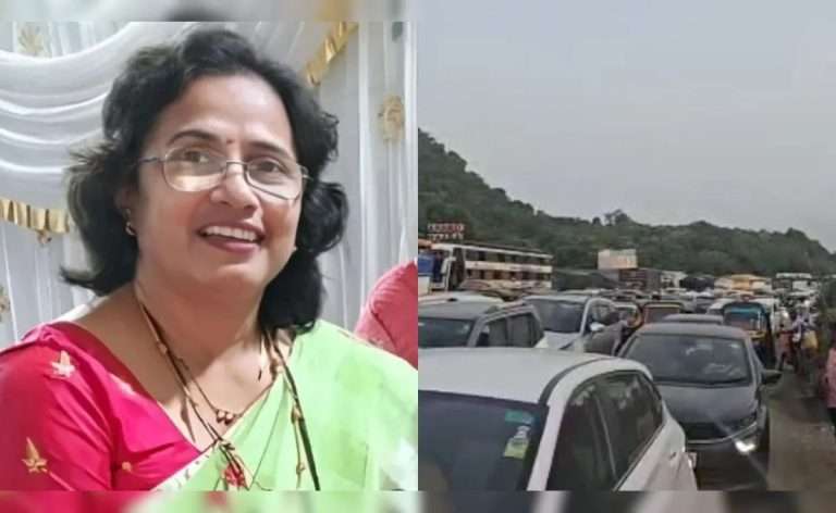महामार्गावरील खड्ड्यांमुळे वाहतूक कोंडी:अॅम्ब्युलन्स अडकल्याने महिलेचा मृत्यू
