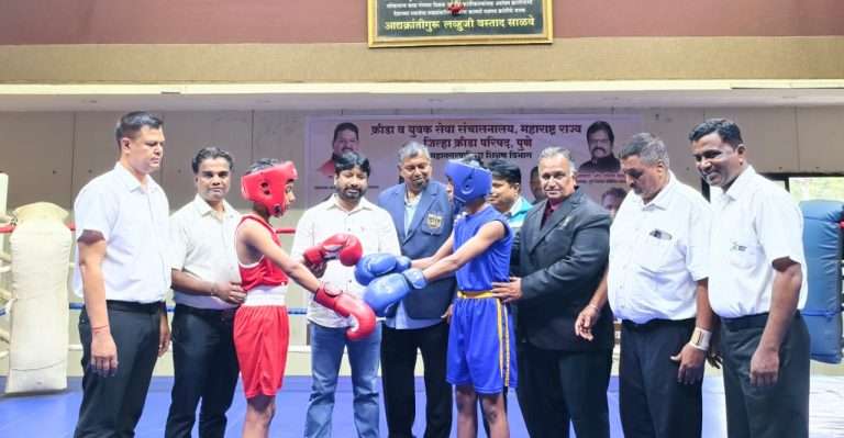 पुणे जिल्हास्तर शालेय बॉक्सिंग स्पर्धेचे उद्घाटन संपन्न