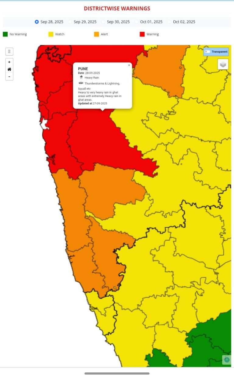 मुंबई,पुण्यात रात्रभर पाऊस,मुंबई- पुण्याला रेड अलर्ट