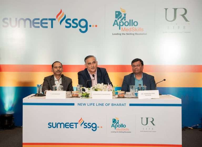 सुमीत एसएसजीची अपोलो हॉस्पिटल ग्रुपच्या युअरलाईफ आणि मेडस्कील्ससोबत भागीदारीची घोषणा
