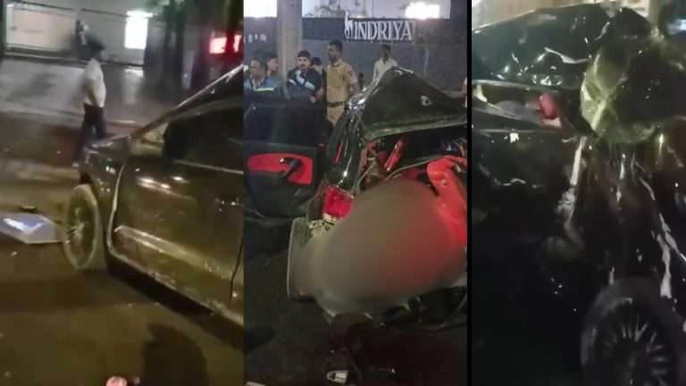 भरधाव कार मेट्रोच्या खांबावर आदळली, सख्ख्या चुलतभावांचा मृत्यू