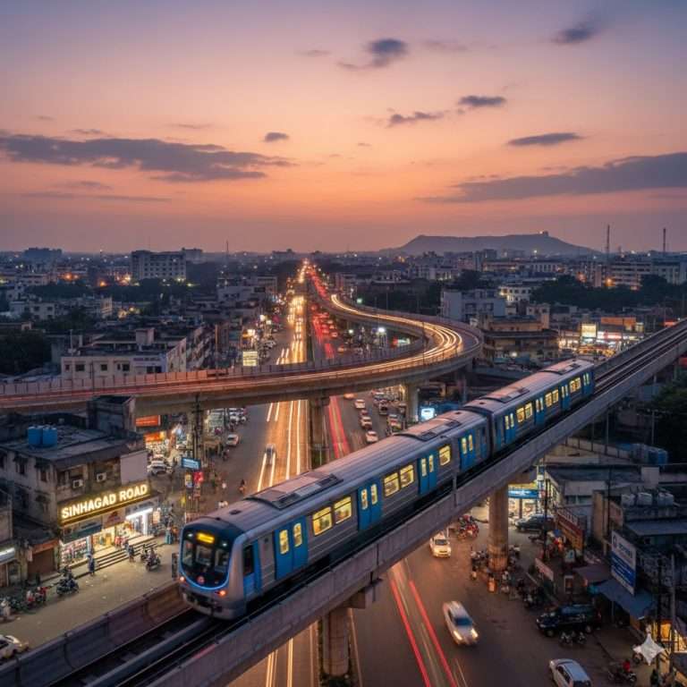 सिंहगड रस्त्यावरील उड्डाण पूलाची तोडफोड न करता पर्यायी जागेतुन मेट्रो रेल्वे प्रकल्प राबवा-आम आदमी पक्षाची मागणी