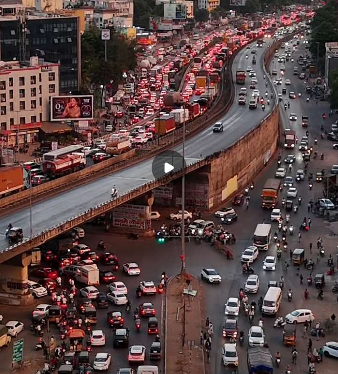 नवले पुलावर स्पीड नियंत्रण कॅमेरे गॅन्ट्री बसविण्याकामी ३ ते ५ फेब्रुवारी दरम्यान लेन बंद