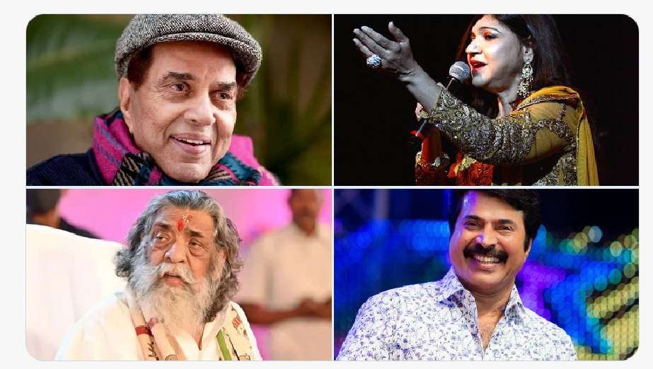 धर्मेंद्र यांना पद्मविभूषण:रोहित शर्मा, आर.माधवन,भगतसिंह कोश्यारी यांना पद्मभूषण