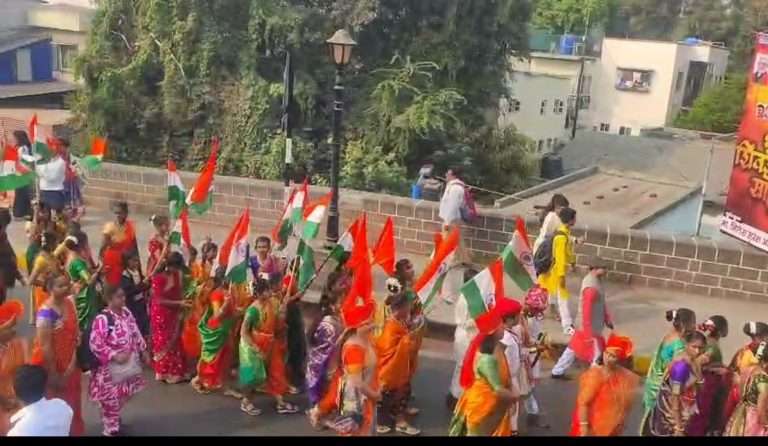 छत्रपती शिवाजी महाराज यांच्या जयंती निमित्त भव्य पदयात्रा उत्साहपूर्ण वातावरणात संपन्न