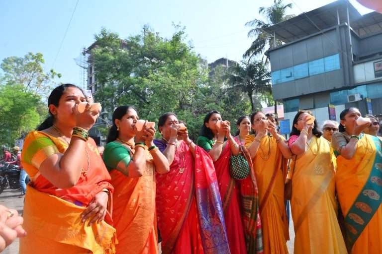 विमाननगरमध्ये प्रथमच सामूहिक गुढी उभारणीचा सोहळा उत्साहात संपन्न