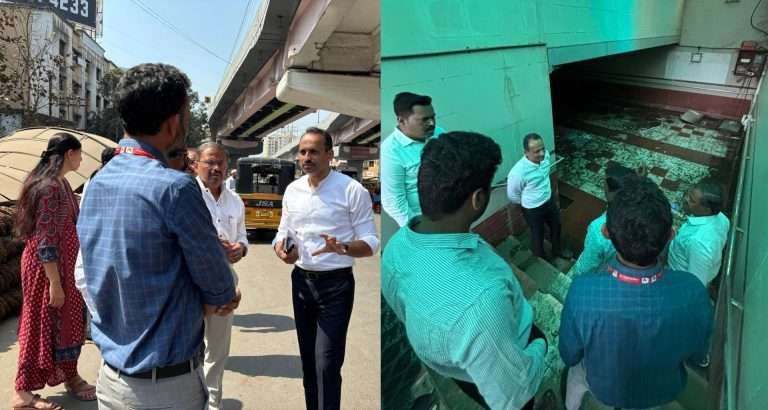 नगरसेवक दुधानेंनी दाखविली कर्वेनगर मुख्य उड्डाणपूल चौकातील दुरावस्था,म्हणाले समस्या मुक्त परिसर करा