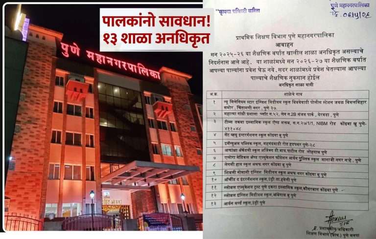 पालकांनो सावधान .. या शाळांत प्रवेश घ्याल तर होईल नुकसान -महापालिकेचा इशारा