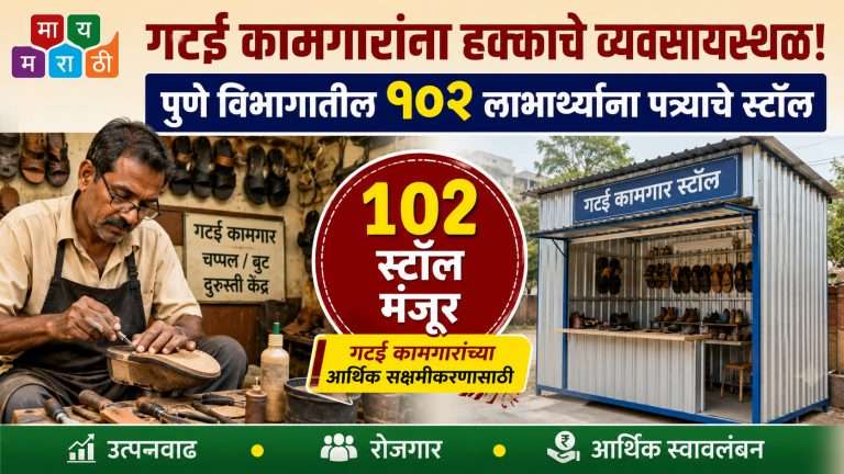 गटई कामगारांना पत्र्याचे स्टॉल; पुणे विभागातील १०२ लाभार्थ्यांना मिळणार लाभ